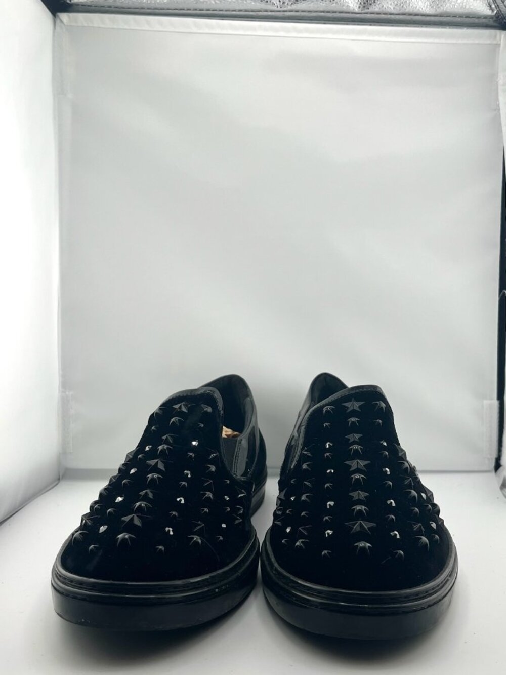 Jimmy Choo Studded Leather Loafers Black